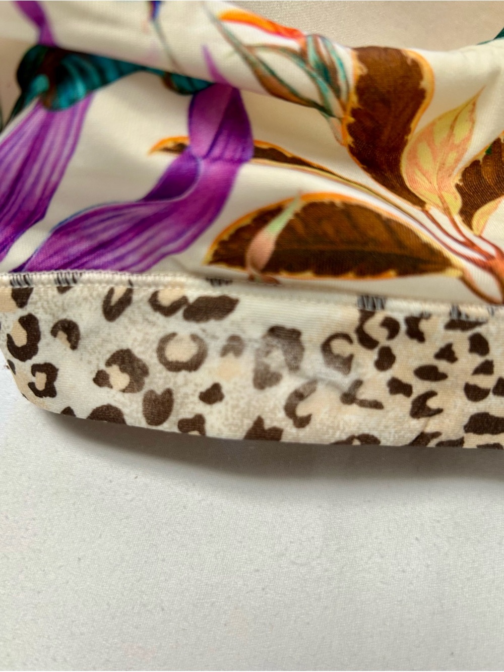 CACIQUE BALCONETTE BRA, SZ 44C, PLUS SIZE, TROPICAL FLORAL & LEOPARD PRINT - Picture 9 of 9